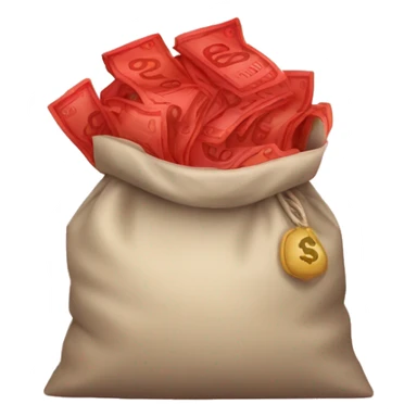 bag of red money sticker