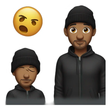 will smith with black beanies sticker