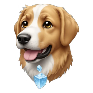 ice on dogs chest sticker