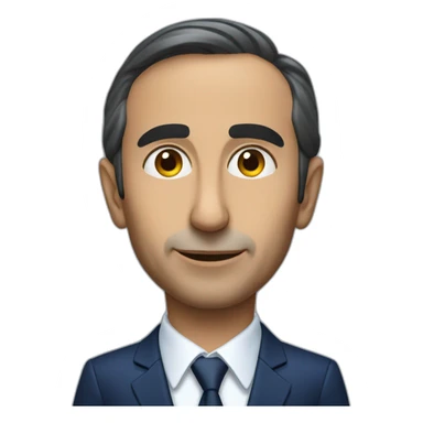 Eric zemmour with dark blue suit sticker