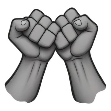 two hands fist pump sticker