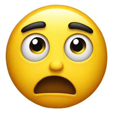 Scared yellow face sticker