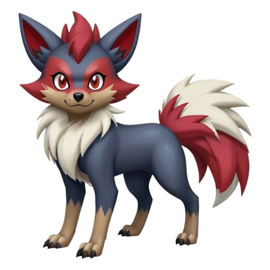 Zoroark-Zorua-Lycanroc (midnight form)-hybrid full body sticker