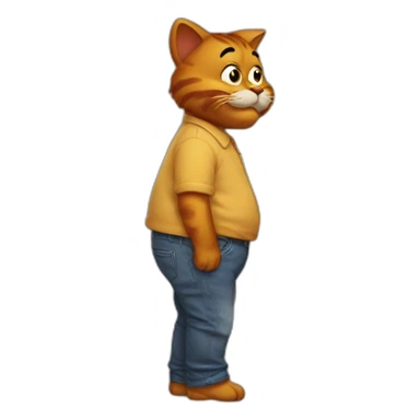 garfield big booty sticker