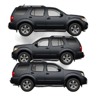 black nissan pathfinder 2005 sideview sticker