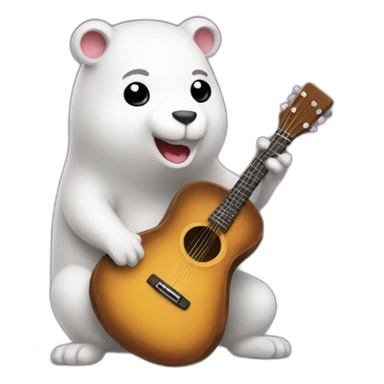 golang gopher playing guitar sticker