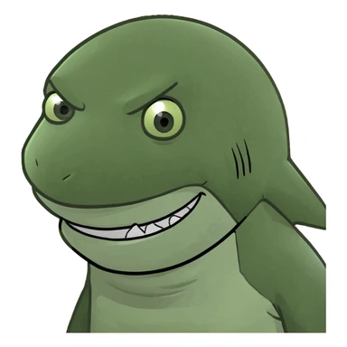 Shark with a human  sticker