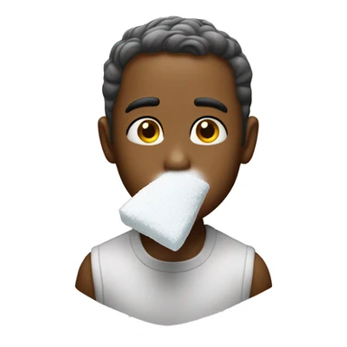 Nose sniffing powdered sugar  sticker