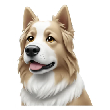 snowy dog among the trees sticker