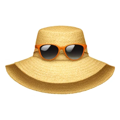 sunglasses near sunhat sticker