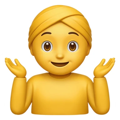 shrugging shoulders yellow emoji sticker