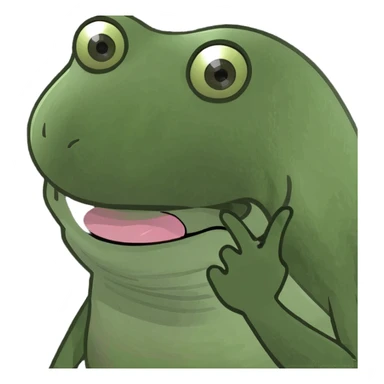 tongue out with hands to the side sticker