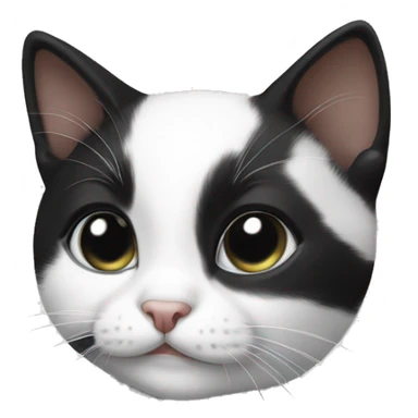Black and white kitten  sticker