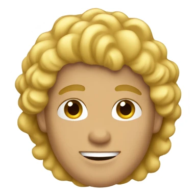 Curly hair blonde guy sticker