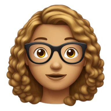 Une fille de 14 ans cheveux brun avec lunettes ronde  sticker