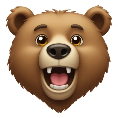 Bear making a funny face sticker