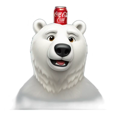 Coca cola mascot logo polar bear sticker