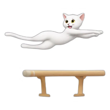 Cat doing gymnastics  sticker