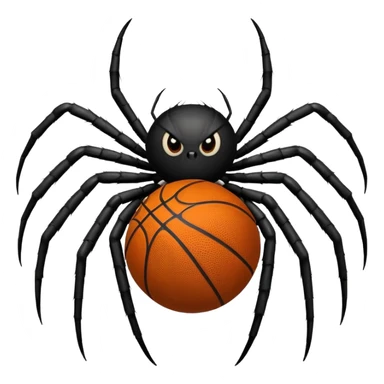 A spider with a basketball sticker