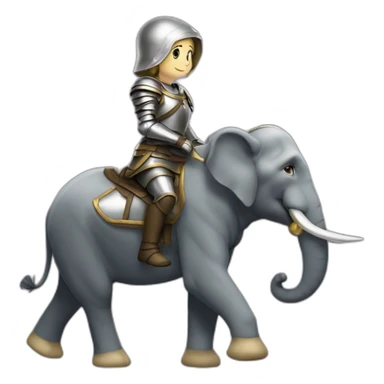 Jeanne d’arc sur un éléphant sticker