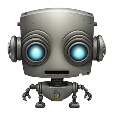 old broken robot sticker