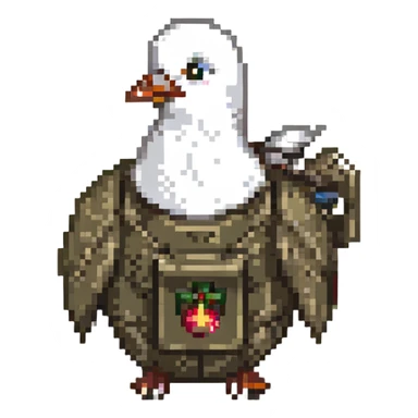 dove holding a grenade sticker