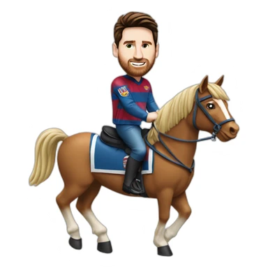 lionel messi sur un cheval sticker