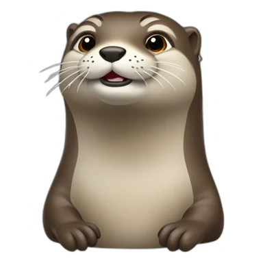 Loutre sur une tombe sticker