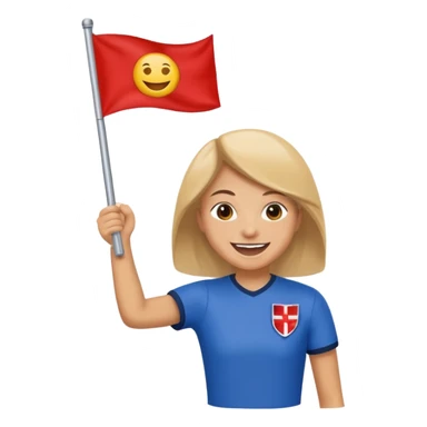 Fan with Team Flag sticker