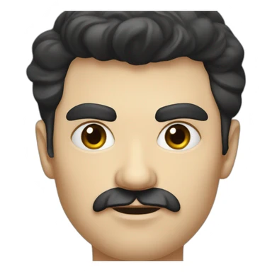 sergei dovlatov writer with black hair and huge eyebrows sticker