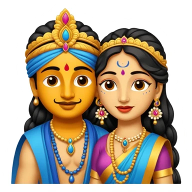 create radha krishna emoji sticker