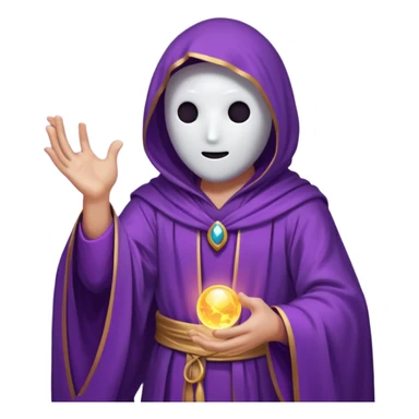 purple person no face magic user sticker