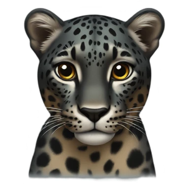 melanistic leopard face sticker