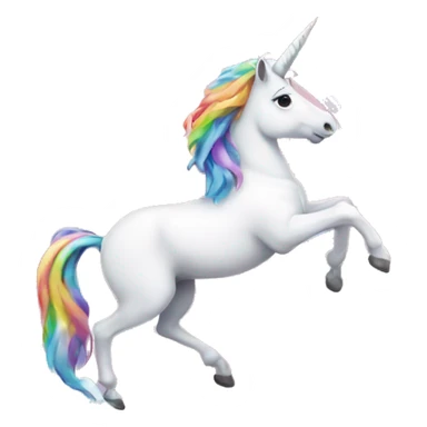 Unicorn on the rainbow sticker
