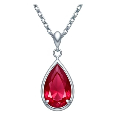 A silver chain with a fiery ruby teardrop, symbolizing passion, self-love, and phoenix-like transformation — a glowing talisman of power and renewal.” sticker