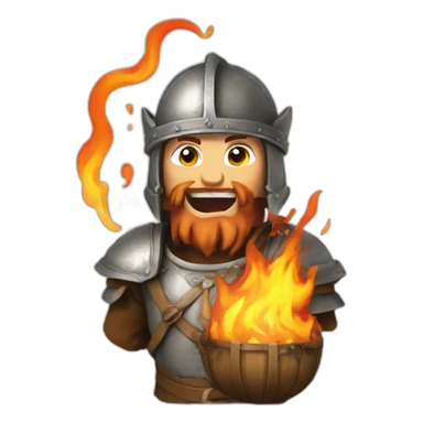 medieval firebreather sticker