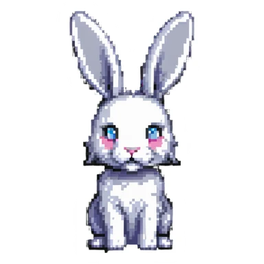 rabbit with long ears sticker