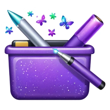Purple Glitter administrator tools sticker