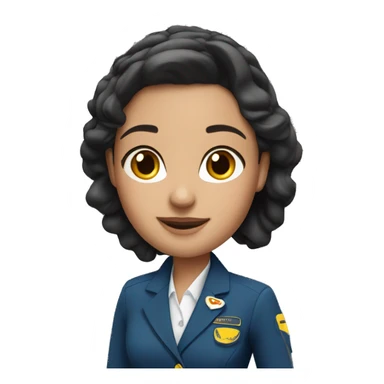 brunette buzz airlines cabin crew sticker