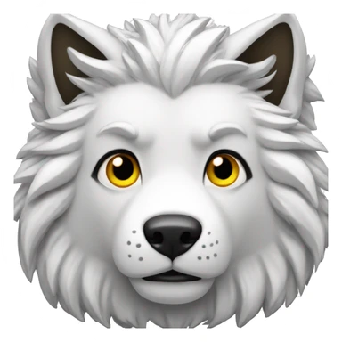 Lobo blanco con un 7 sticker