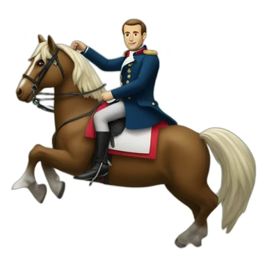 Macron sur un cheval sticker