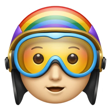 gold simulation rainbow visor Earth goggles sticker