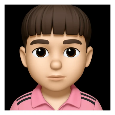 create a high-quality 3d emoji version of this person, with a high match to the original face and a slimmer (not fat) face sticker