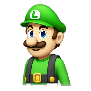 Luigi slips sticker