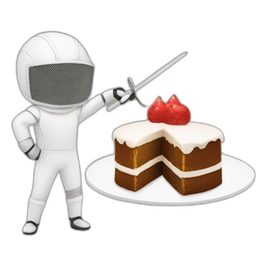 Fencing and a cake  sticker