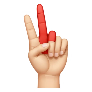 do a hand doing a three with thumb, index and middle finger sticker