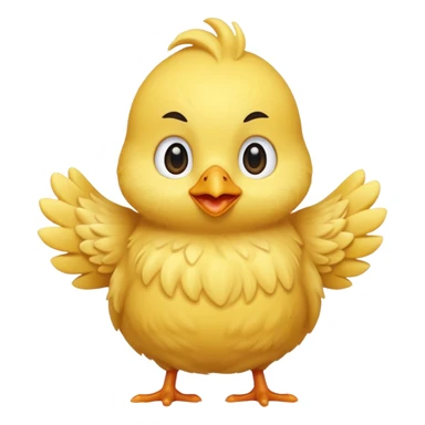 pollito saludando sticker