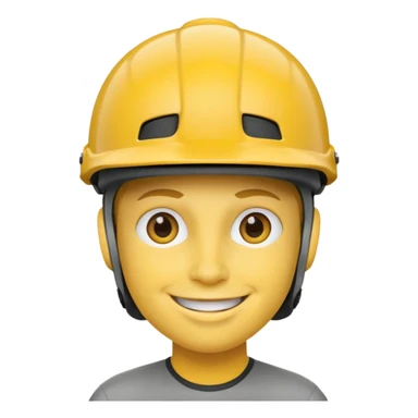smiling yellow face with a bicycle helmet sticker