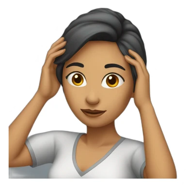 Woman with hand on head  sticker