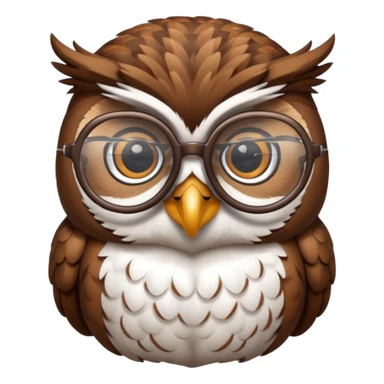 Owl with glasses sticker